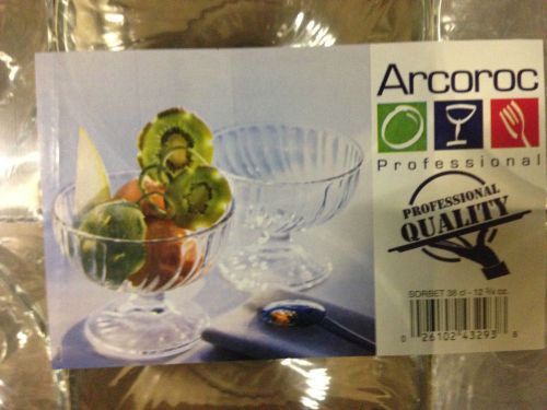 Restaurant Glass Sorbet Bowl Arcoroc Professional Set of 6