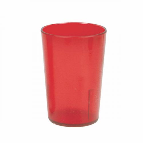 9-1/2 oz. Red Plastic Tumbler Drinking Cup Scratch Resistant- 12 Piieces