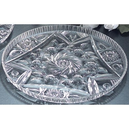Pastries Cake Tray 12&#034; Crystalware Royal Industries NC 180 CLR - Set of 12