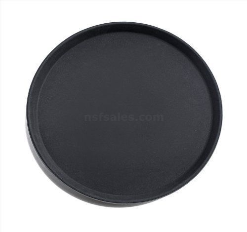 1 pc nsf plastic non-slip tray bar serving tray 14&#034; round black for sale