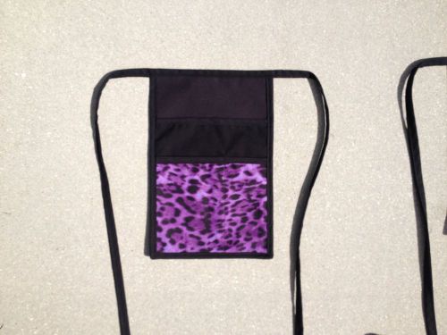 BLACK PURPLE  CHEETAH  1 POCKET HIP BARTENDER WAITRESS WAIST APRON RESTAURANT