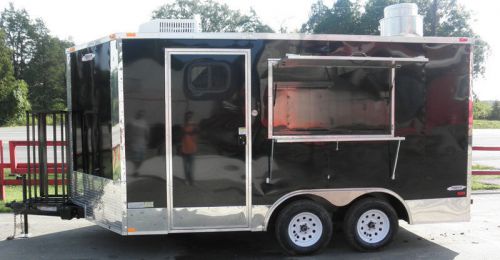Concession trailer 8.5&#039;x14&#039; black - catering event food vending for sale