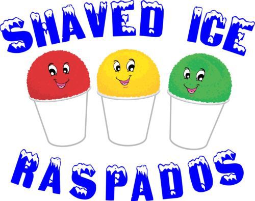 Shaved Ice Raspados Decal 14&#034; Snow Cones Concession Cart Food Truck Vinyl