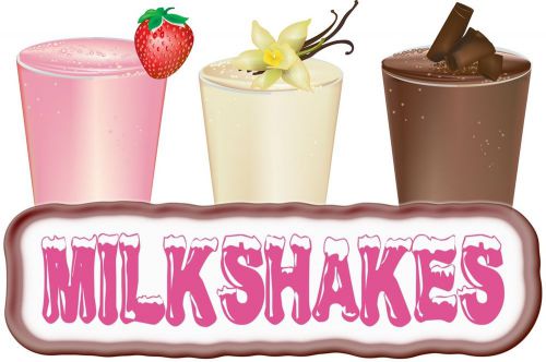 Milkshakes Restaurant Cafe Menu Concession Decal 14&#034;