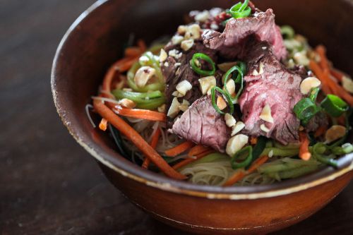 Asian noodles steak recipe