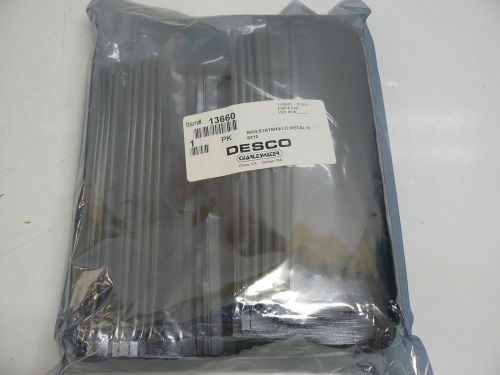 NEW DESCO 13660 ANTISTATIC BAG STATSHIELD METAL IN ZIP 8&#034;X10&#034; 100 PACK