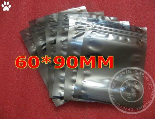 100PCS Small Anti-Static Shielding Bags With Zip-Top 60*90mm NEW