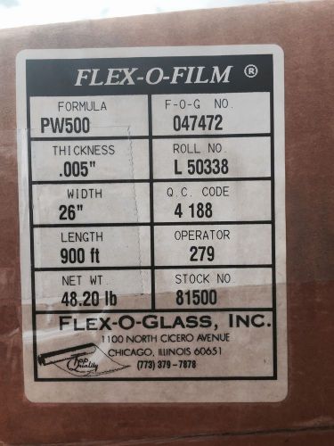 Flex-O-Film Polyethylene Packing &amp; Bagging Film (PW500) 26&#034; x 900&#039;