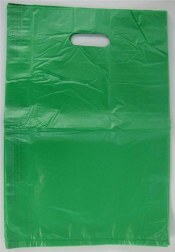 200 Qty. 12 x 3 x 18 Lime High-Density Plastic Merchandise Bag w /  Handle