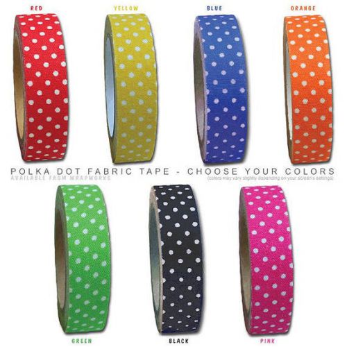 15mm Fabric Tape, Polka Dot Washi Style, Choose a Color