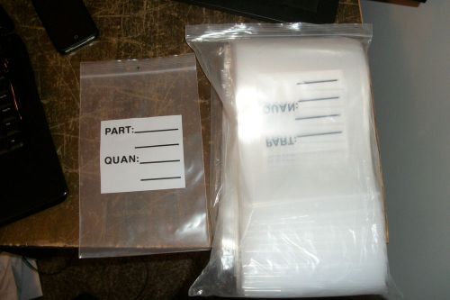 100ct Plastic ziplock bags 6&#034;x9&#034; - for inventory, parts -great quality, labelled