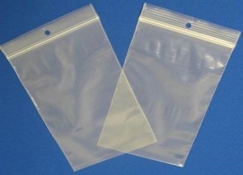 100 12&#034; x 15&#034; 2 Mil Clear Hang Hole Plastic Zip Bag Ziplock Bag Reclosable