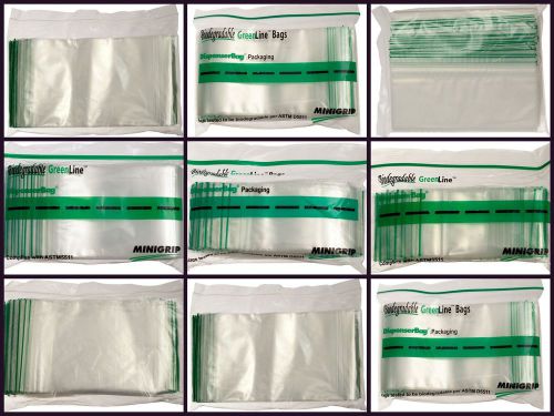 Minigrip greenline biodegradable clear reclosable bag - 100pcs for sale