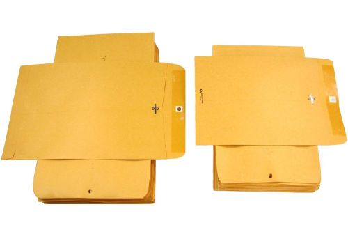 95 - 10 x 15 plus 100 - 9 x 12 brown kraft clasp gummed envelope for sale