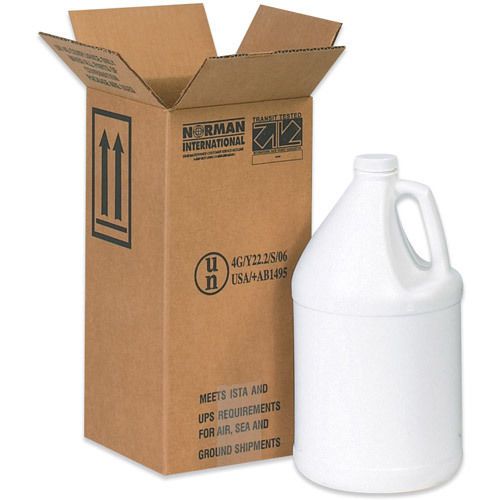Box Partners Hazardous Materials Shipping Boxes, Holds 1 One Gallon Plastic Jug