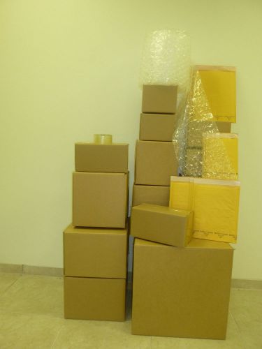 Shipping Supplies-Combo Pack Bubble, Bubble Mailers, Boxes, Tape