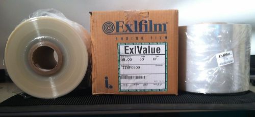 2 Rolls! Intertape Exlfilm Shrink Film 8&#034; Centerfold 60 Gauge 3&#034; Core 4375&#039; Long