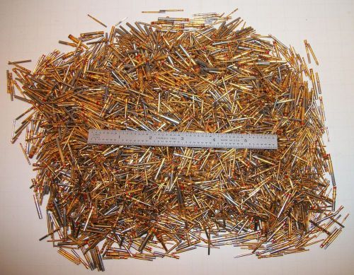 Gold plated pin and socket mixed lot - 3.25 pounds - unused - high yeld recovery for sale