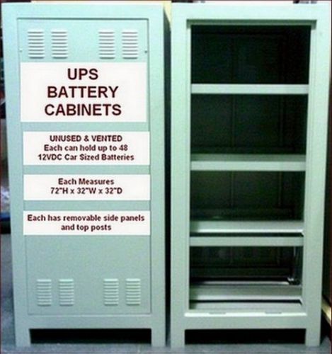 UPS BATTERY CABINET - UNUSED - VENTED - TOP POSTS - 2 AVAILABLE
