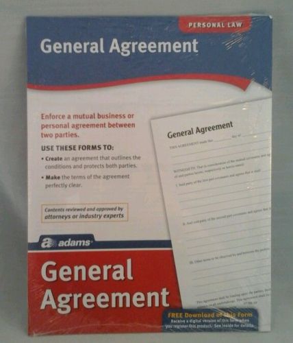 4 - pack of General Agreement Personal Law Documents
