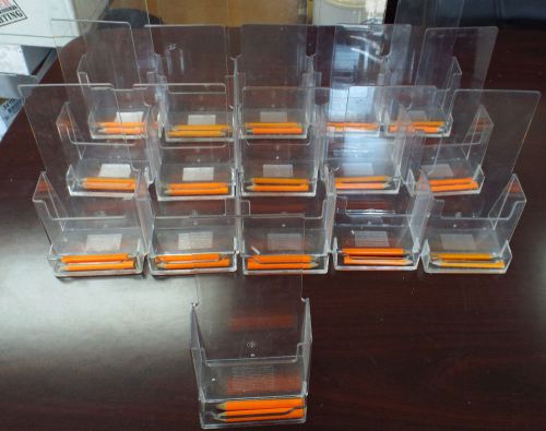 Used Lot of 16 Clear Plastic Suggestion/Comment  Boxes With 2 Pencils each