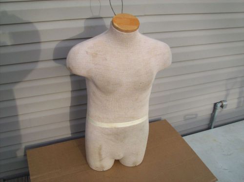 Used half body soft male mannequin cloth  with hanger for sale