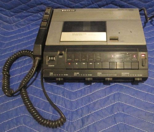 Sanyo trc-9100 memo scriber dictation transcriber with handheld mic control for sale
