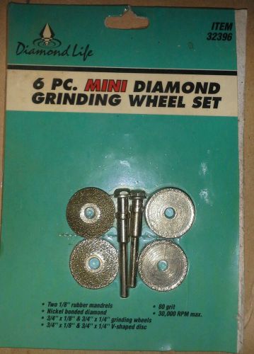 6 Piece Mini Diamond Grinding Wheel Set