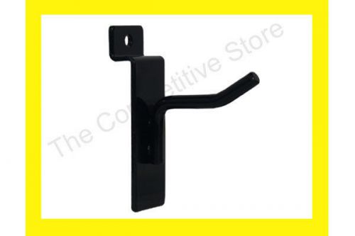 2&#034; Slatwall Hooks  For Slat Panel Display - 100 Pcs Black Color