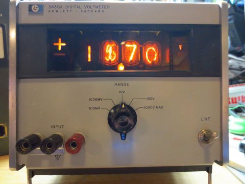 Hewlett Packard HP 3430A Digital Voltmeter DVM NIXIE Vintage &#034;Damaged&#034;