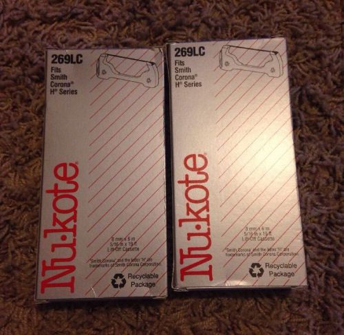 2 Nukote 269LC Fits Smith Corona H Series 5/16 In  X 19 Ft Lift Off Cassette
