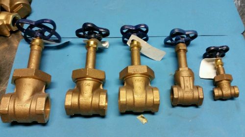 Nibco 1 1/2&#034; npt bronze threaded gate valve t-134 for sale