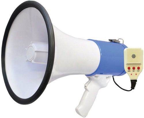 Pyle PMP59IR 50 Watts Professional Rechargeable Lithium Battery Megaphone wit...
