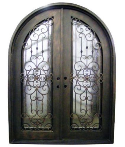 UNLIMITED IRON DOORS- Copper Prehung, Inswing Wrought Iron door
