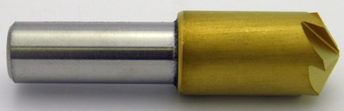 1/4&#034; 120° Degree 6 Flute Cobalt TiN Coated Countersink Melin USA #18199