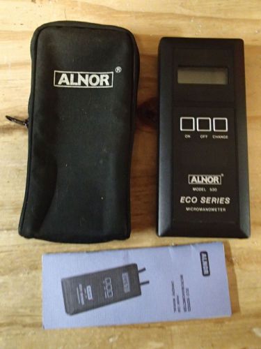 Alnor Model 530 Eco Series Micromanometer Black Great Condition