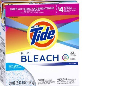 Tide Plus Bleach Original Scent Powder Laundry Detergent 22 Loads 39 Ounce