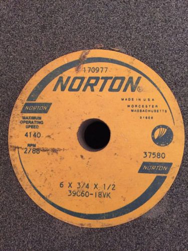 New norton 8 x 1  x 1 1/2 straight grinding wheel a36-m5vbe 3600 rpm rec for sale