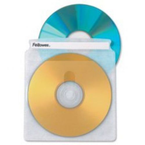 FELLOWES MANUFACTURING FEL90659 CD/DVD Double Side Sleeves  5&#034;x5-3/4&#034;  50 per Pa