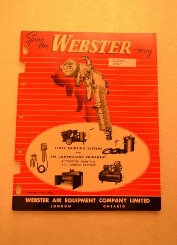 SPRAY THE WEBSTER WAY AIR EQUIPMENT CATALOG (1954) (JRW #055) Gun Compressor