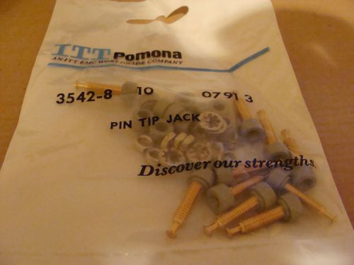 Lot of 170 !! new itt pomona 3542-8 gray pin tip jack   pack gold plated brass for sale