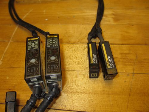 Omron Lot of 4 E3C-LS3R &amp; E3C-JC4P (2 of each) Photoelectric Switch &amp; Amplifier