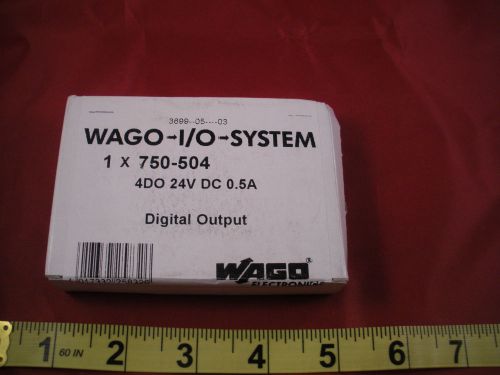 Wago 750-504 Digital Output Module I/O System 4DO 24v DC 0.5a Terminal Block New