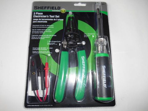 Sheffield 58951 3 piece electrician&#039;s tool set for sale