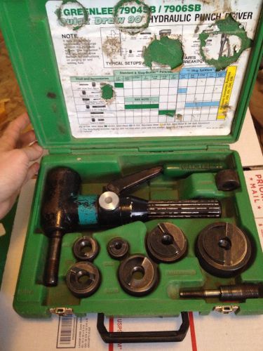 Greenlee 7906sb quick draw 90 hydraulic punch driver kit 1/2&#034; - 2&#034; 7904 #4071 for sale
