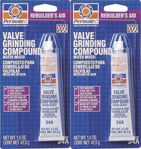 (2) Permatex 80036 #34A Valve Grinding Compound 1.5oz Removes Surface Defects