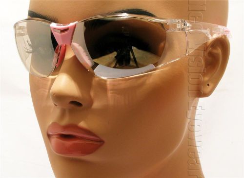 Radians Sonar Pink Clear Mirror Lens Safety Glasses Sunglasses Shooting Z87.1