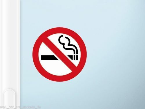 N1083 4 in.- 5 pcs SET No Smoking Sign Sticker Decal Store Warning Bar,Car,Truck