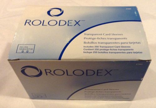 Rolodex 250 piece Transparent Card Sleeves 3&#034;x 5&#034;  67683