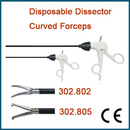 Best Seller Brand New Disposable Dissector Curved Forceps ?5x330mm Laparoscopy